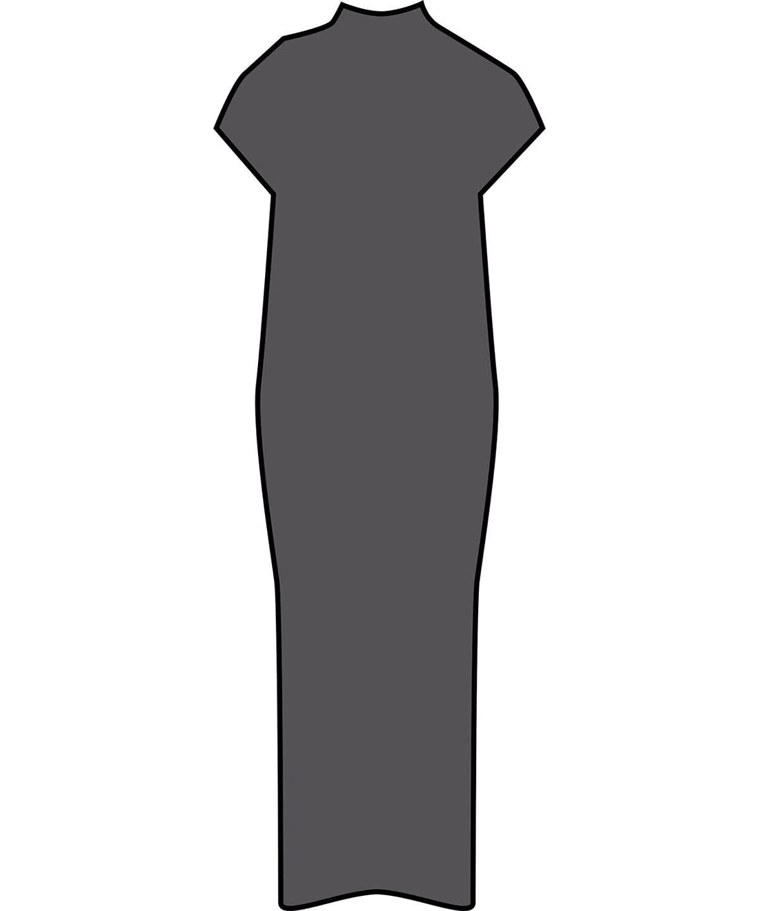 Build Your Brand BYB Womens vintage long dress BY303 - Magnet - Customisable Dresses