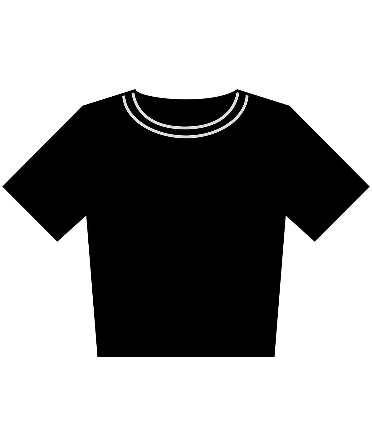 Build Your Brand BYB Womens vintage cropped tee BY305 - Black - Customisable T-Shirts