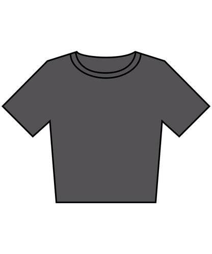 Build Your Brand BYB Womens vintage cropped tee BY305 - Magnet - Customisable T-Shirts
