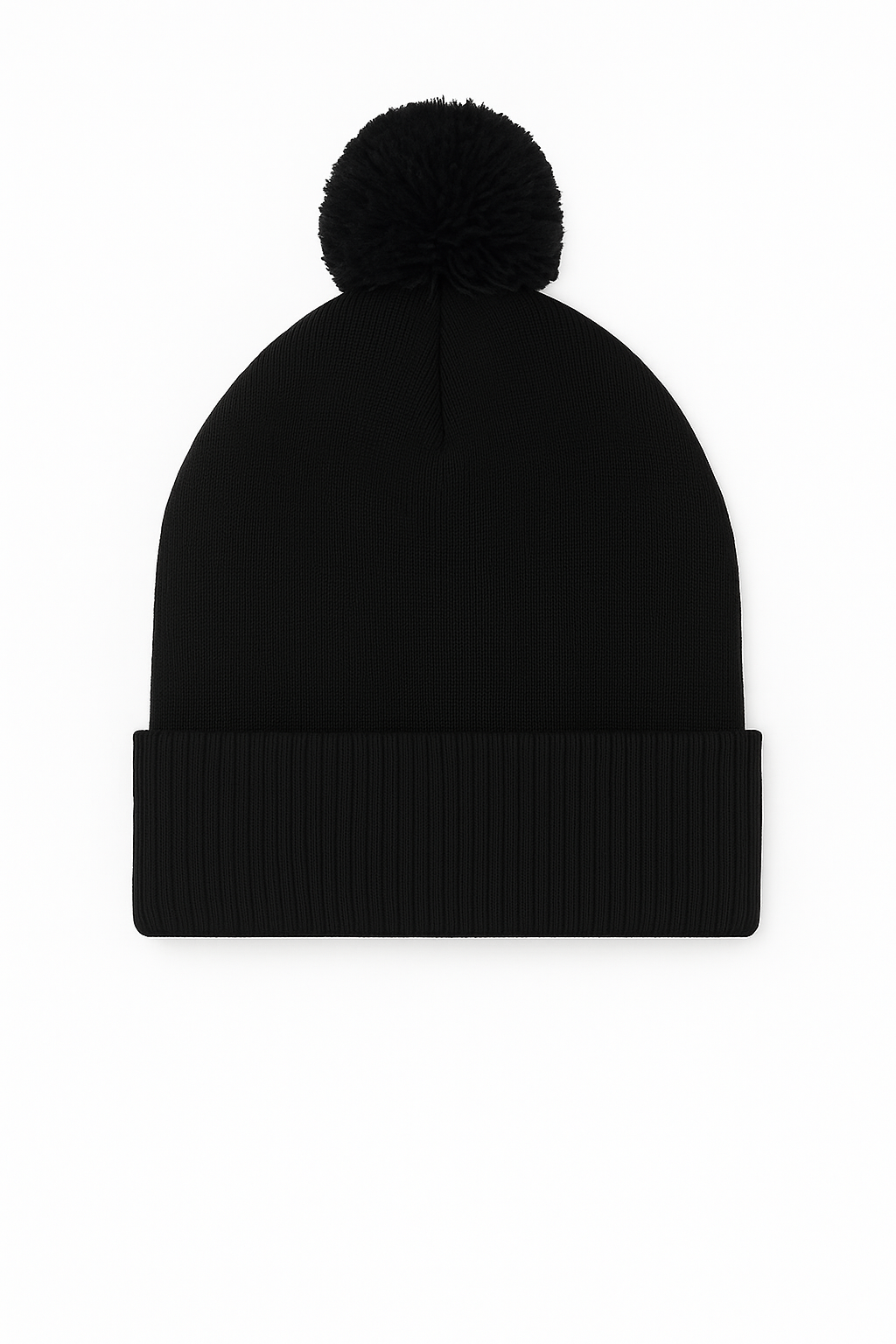 Pom Pom Beanie - UC413 - Black One - Customisable HEADWEAR