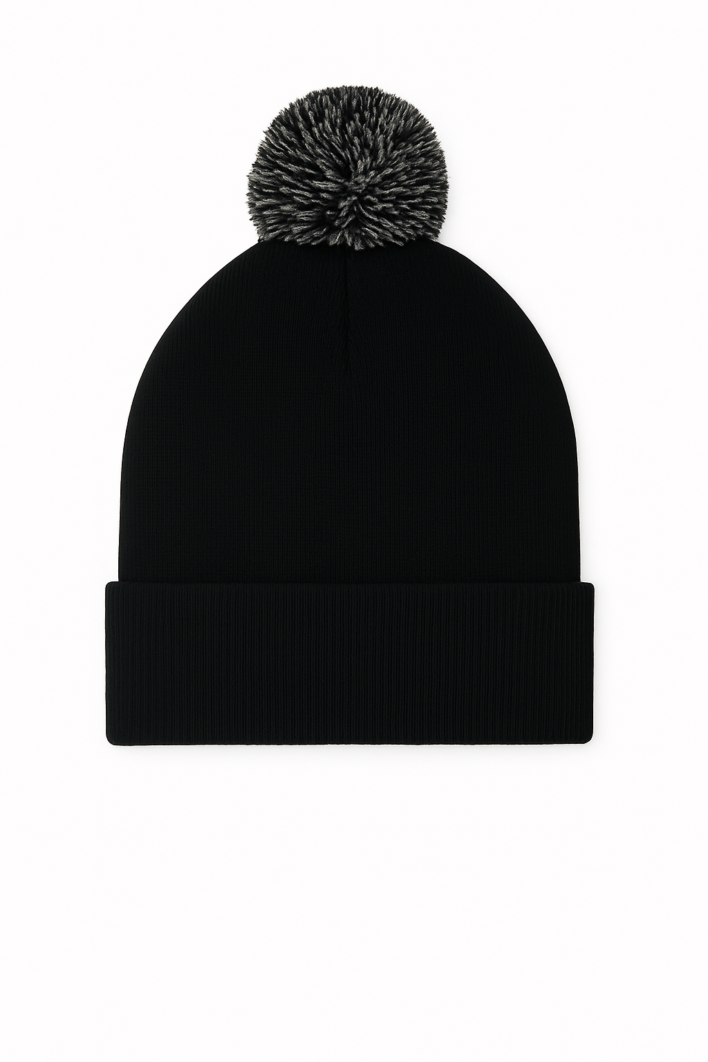 Pom Pom Beanie - UC413 - Black Graphite Grey One - Customisable HEADWEAR