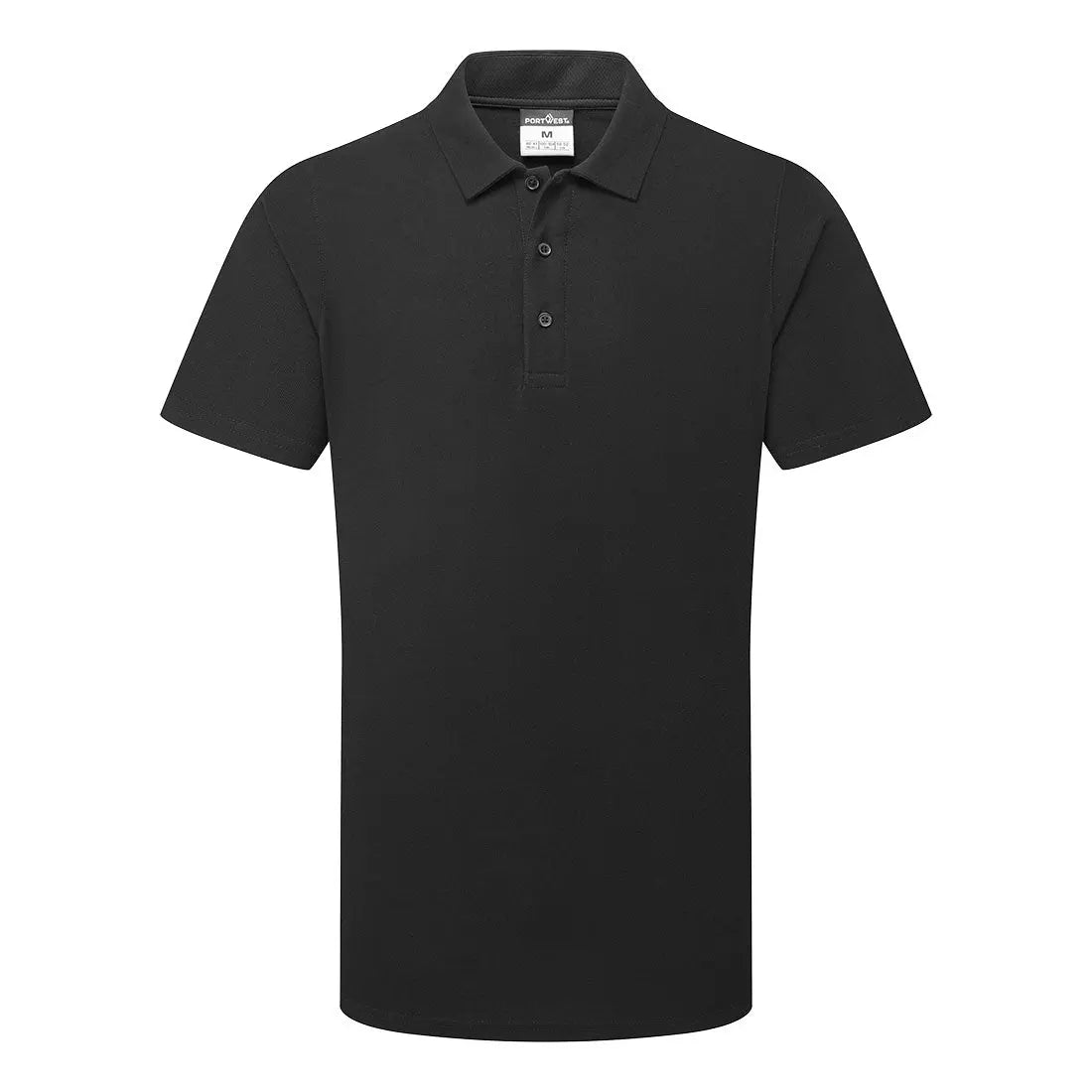 Mesh Air Pro Polo Shirt S/S C211 - Black - Customisable T-Shirt