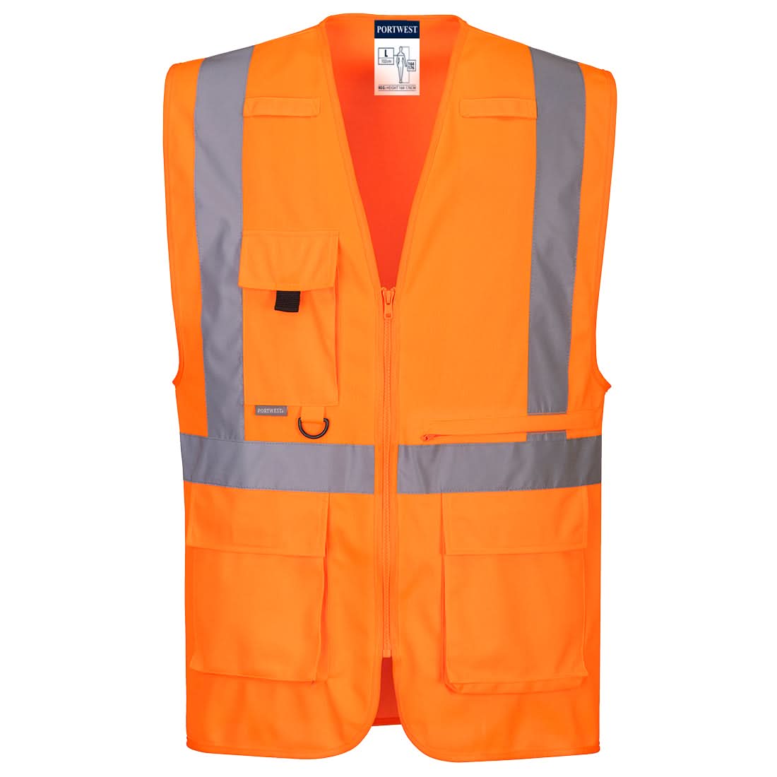 Portwest Hi Vis Tablet Pocket Executive Vest C357 - Orange - Customisable HV Vest