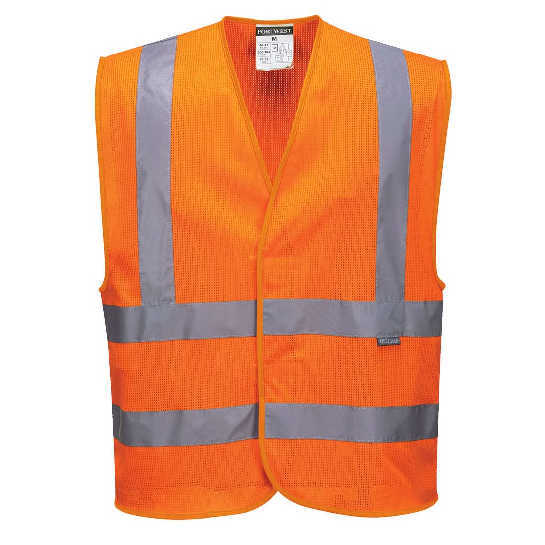 Portwest Hi Vis Mesh Band And Brace Vest C370 - Orange - Customisable HV Vest