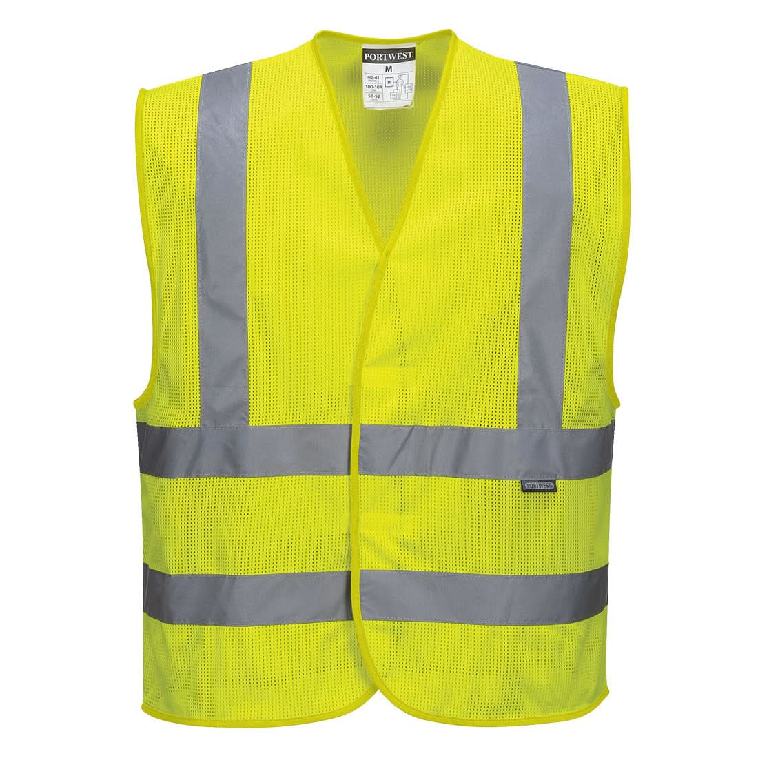 Hi Vis Mesh Band And Brace Vest C370 - Yellow - Customisable Vests