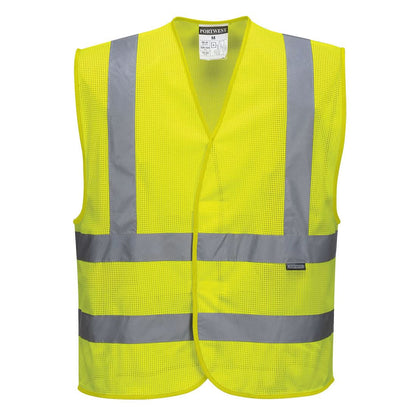 Hi Vis Mesh Band And Brace Vest C370 - Yellow - Customisable Vests