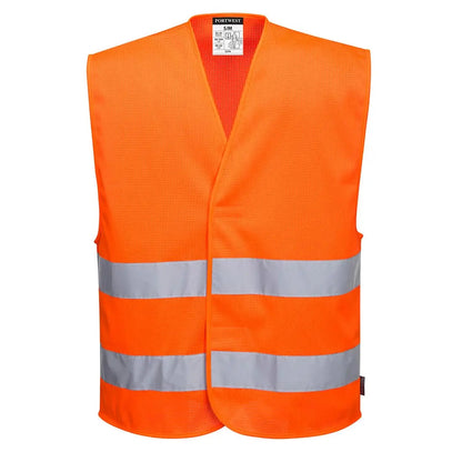 Hi Vis Mesh Two Band Vest C374 - Orange - Customisable Vests
