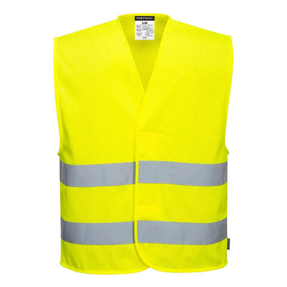 Hi Vis Mesh Two Band Vest C374 - Yellow - Customisable Vests
