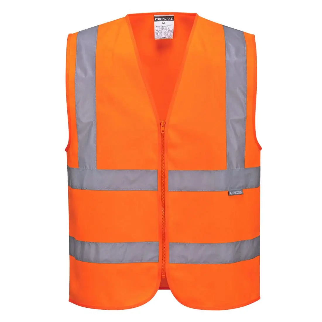 Hi Vis Band And Brace Vest C375 - Orange - Customisable Vests