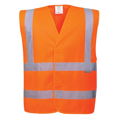 Portwest Hi Vis Band And Brace Vest C470 - Orange - Customisable HV Vest