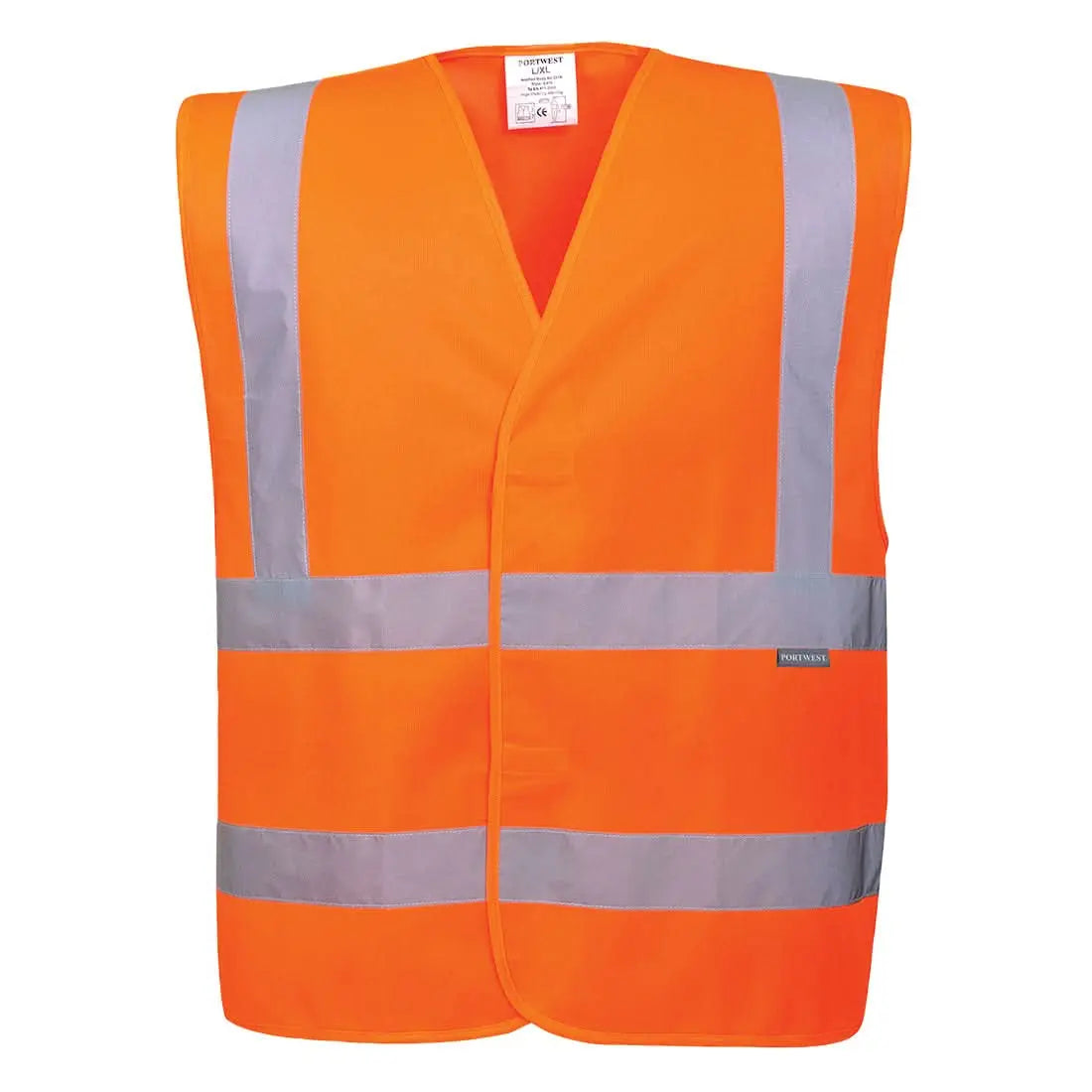Hi Vis Band And Brace Vest C470 - Orange - Customisable Vests