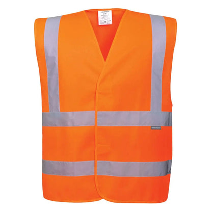 Hi Vis Band And Brace Vest C470 - Orange - Customisable Vests