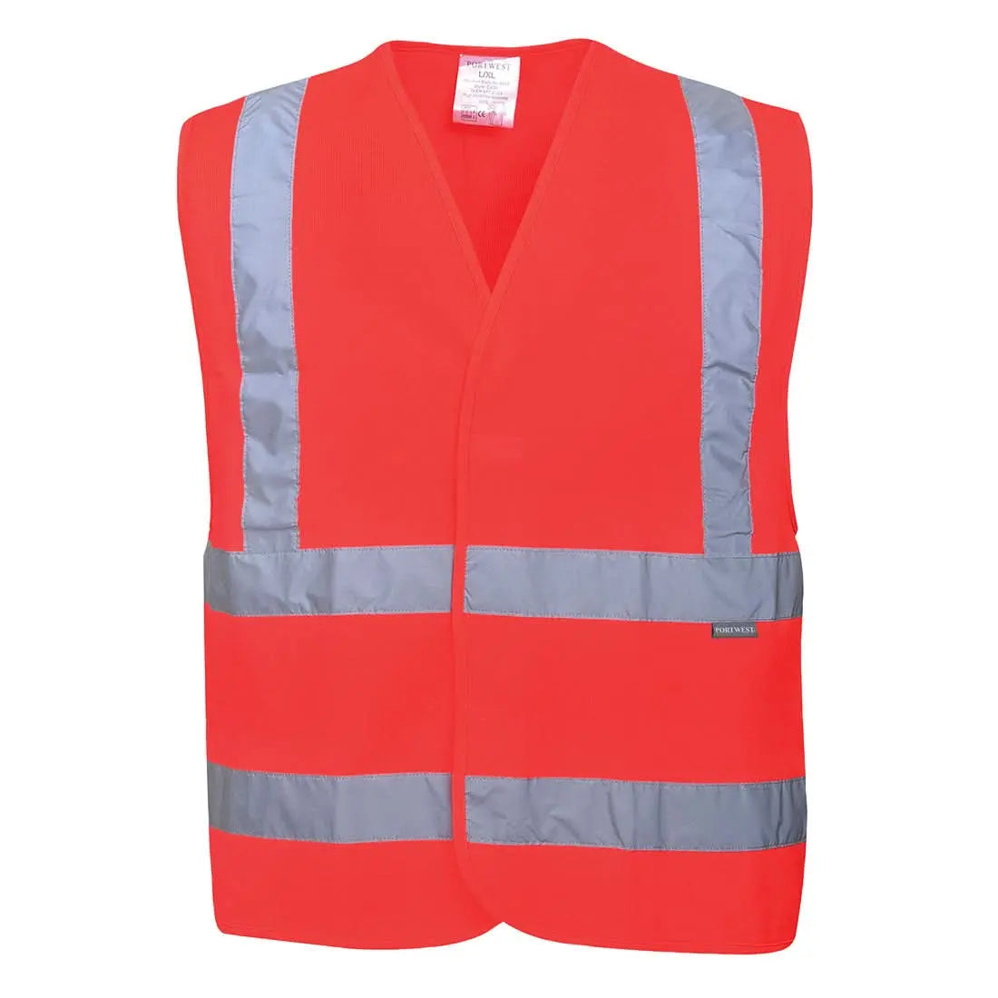 Hi Vis Band And Brace Vest C470 - Red - Customisable Vests