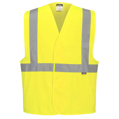 Portwest Hi Vis Band And Brace Vest C472 - Yellow - Customisable HV Vest