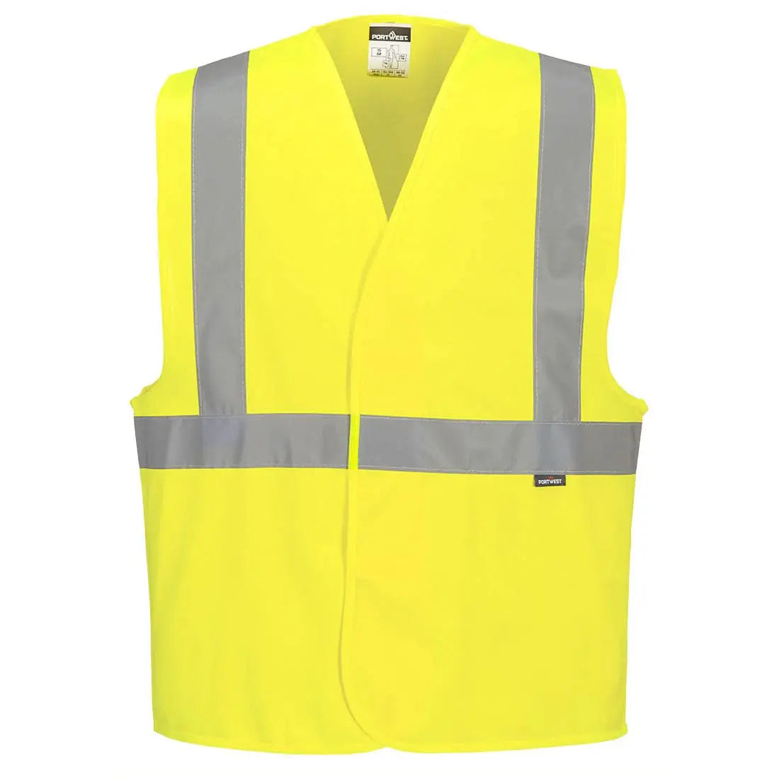 Hi Vis Band And Brace Vest C472 - Yellow - Customisable Vests