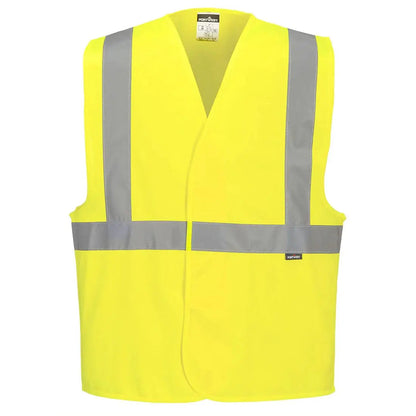 Hi Vis Band And Brace Vest C472 - Yellow - Customisable Vests