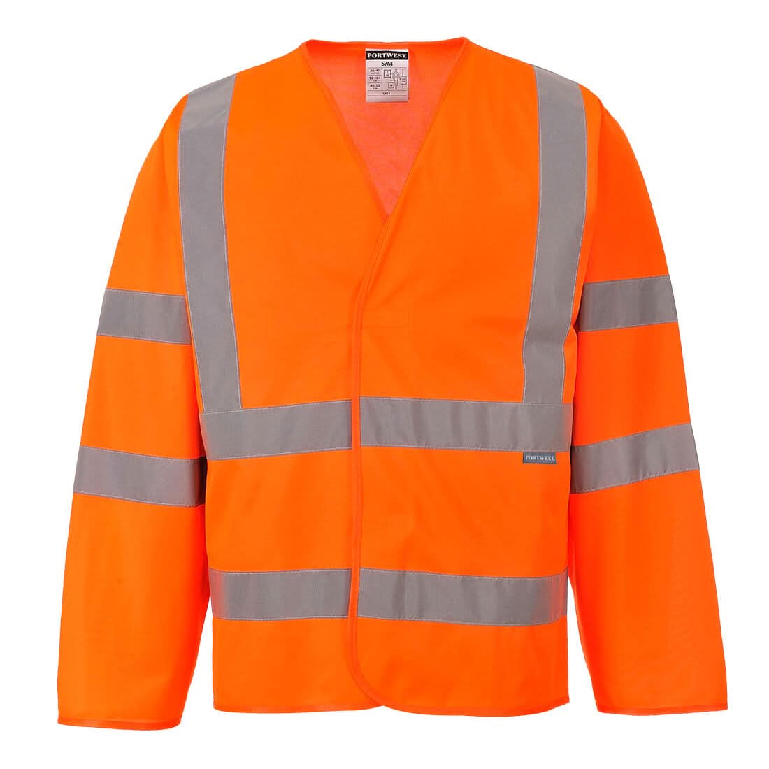 Portwest Hi Vis Band And Brace Jacket LS C473 - Orange - Customisable Jacket