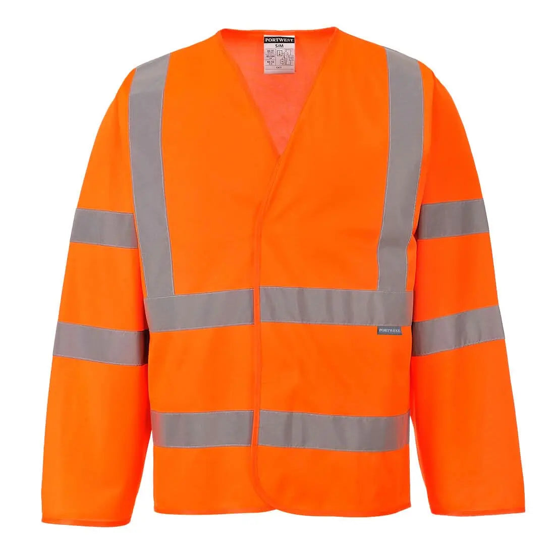 Hi Vis Band And Brace Jacket L/S C473 - Orange - Customisable Vests