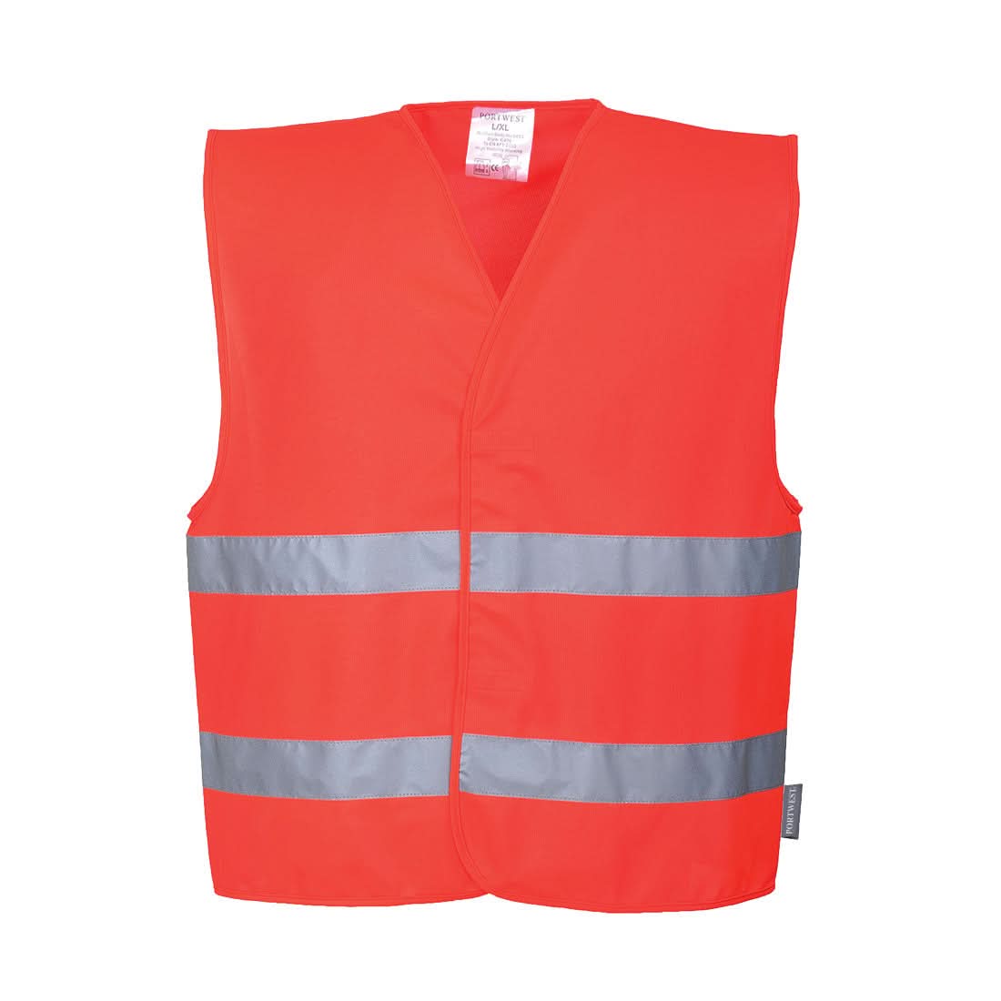 Portwest Hi Vis Two Band Vest C474 - Red - Customisable HV Vest