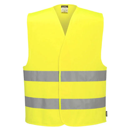 Hi Vis Two Band Vest C474 - Yellow - Customisable Vests