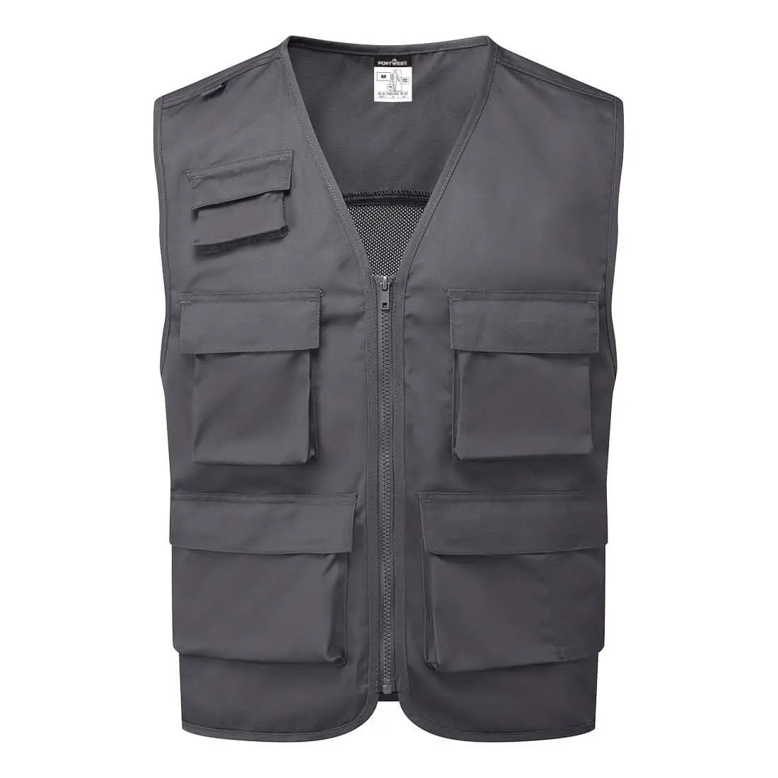 Work Vest C704 - Metal Grey - Customisable Vests