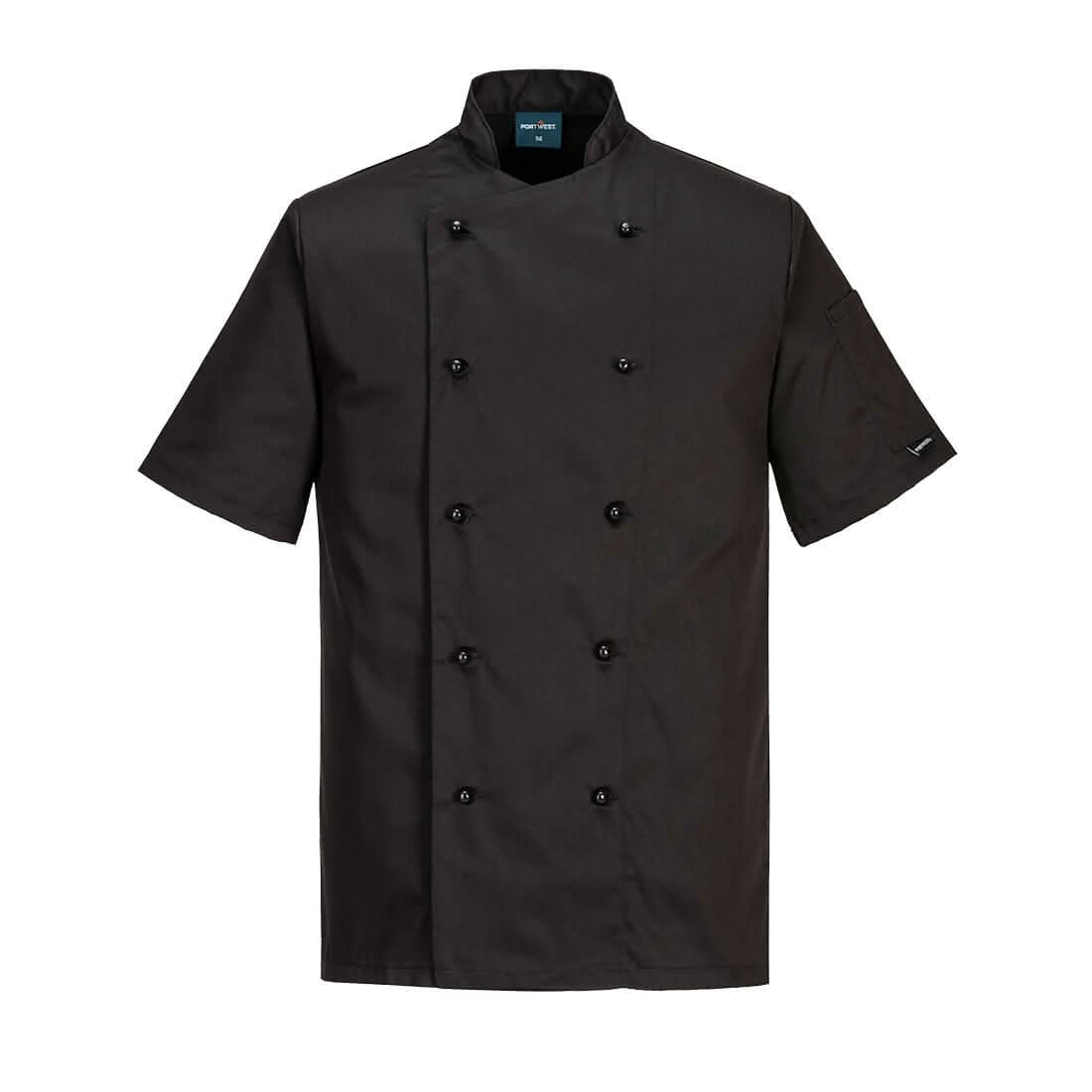Portwest ChefS Kent Jacket SS C734 - Black - Customisable Jacket