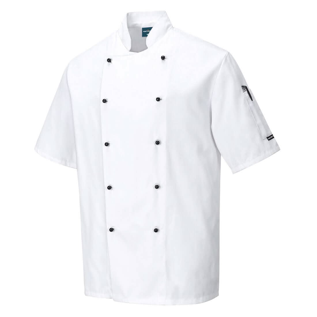 Portwest ChefS Kent Jacket SS C734 - White - Customisable Jacket