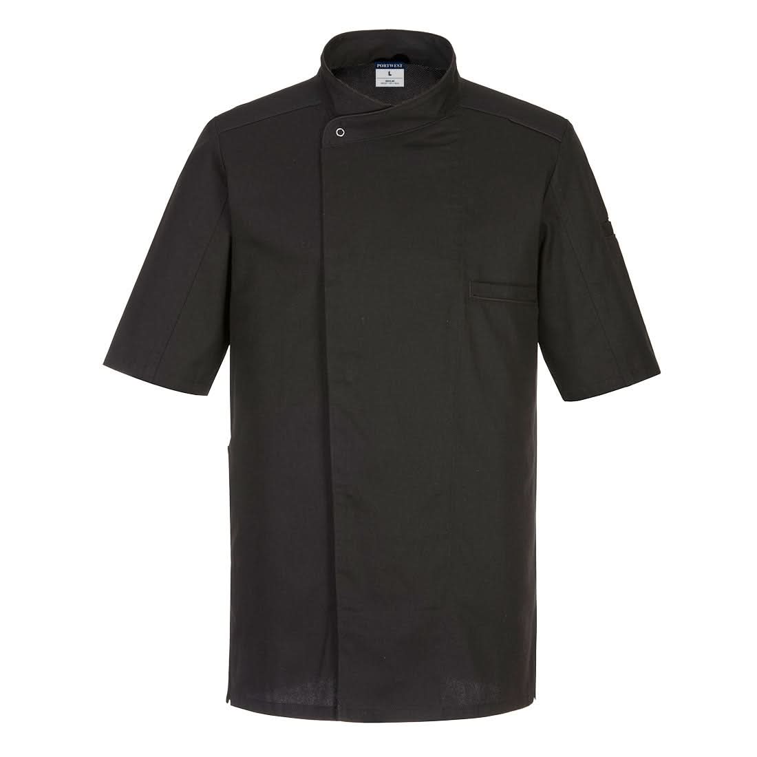 Portwest ChefS Meshair Pro Surrey Jacket SS C735 - Black - Customisable Jackets