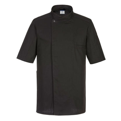 Portwest ChefS Meshair Pro Surrey Jacket SS C735 - Black - Customisable Jackets