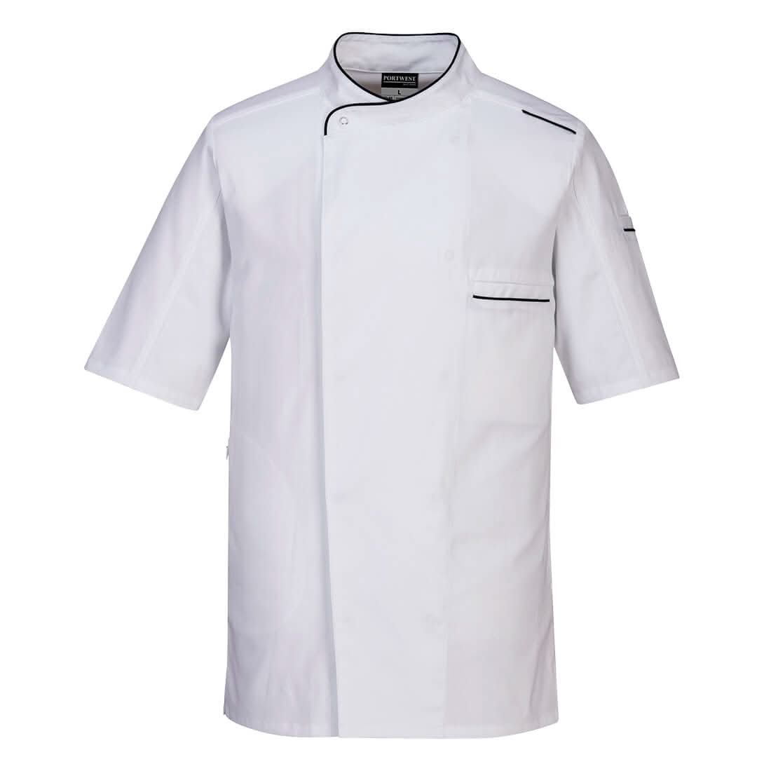 Portwest ChefS Meshair Pro Surrey Jacket SS C735 - White - Customisable Jackets