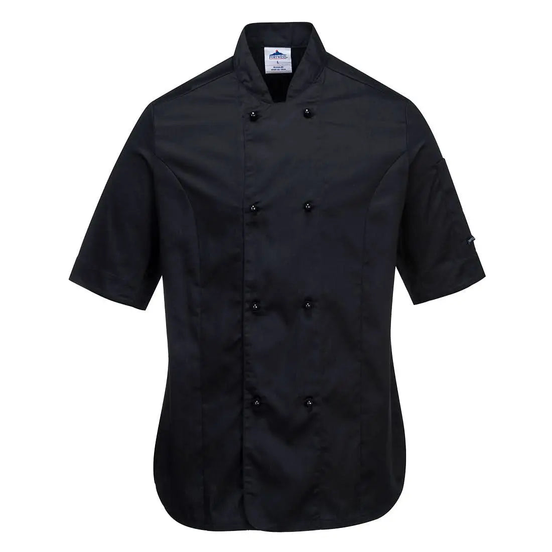 Rachel Women S Chefs Jacket Ss C737 - Black - Customisable Work Jackets