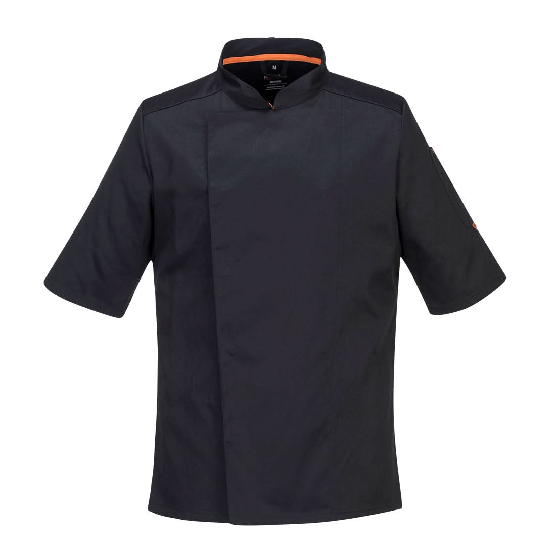 Portwest ChefS Meshair Pro Jacket SS C738 - Black - Customisable Jacket