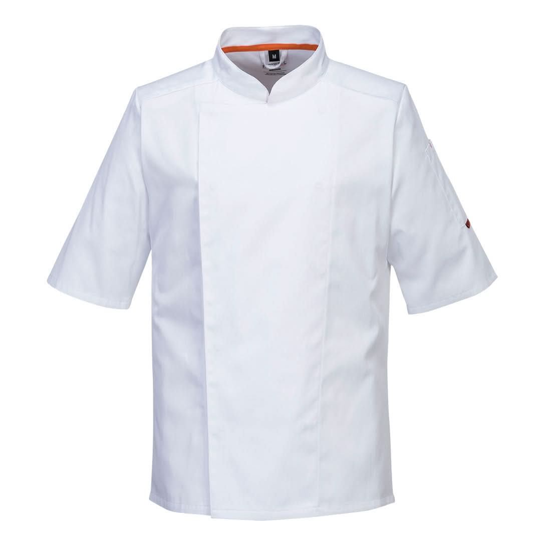 Portwest ChefS Meshair Pro Jacket SS C738 - White - Customisable Jacket
