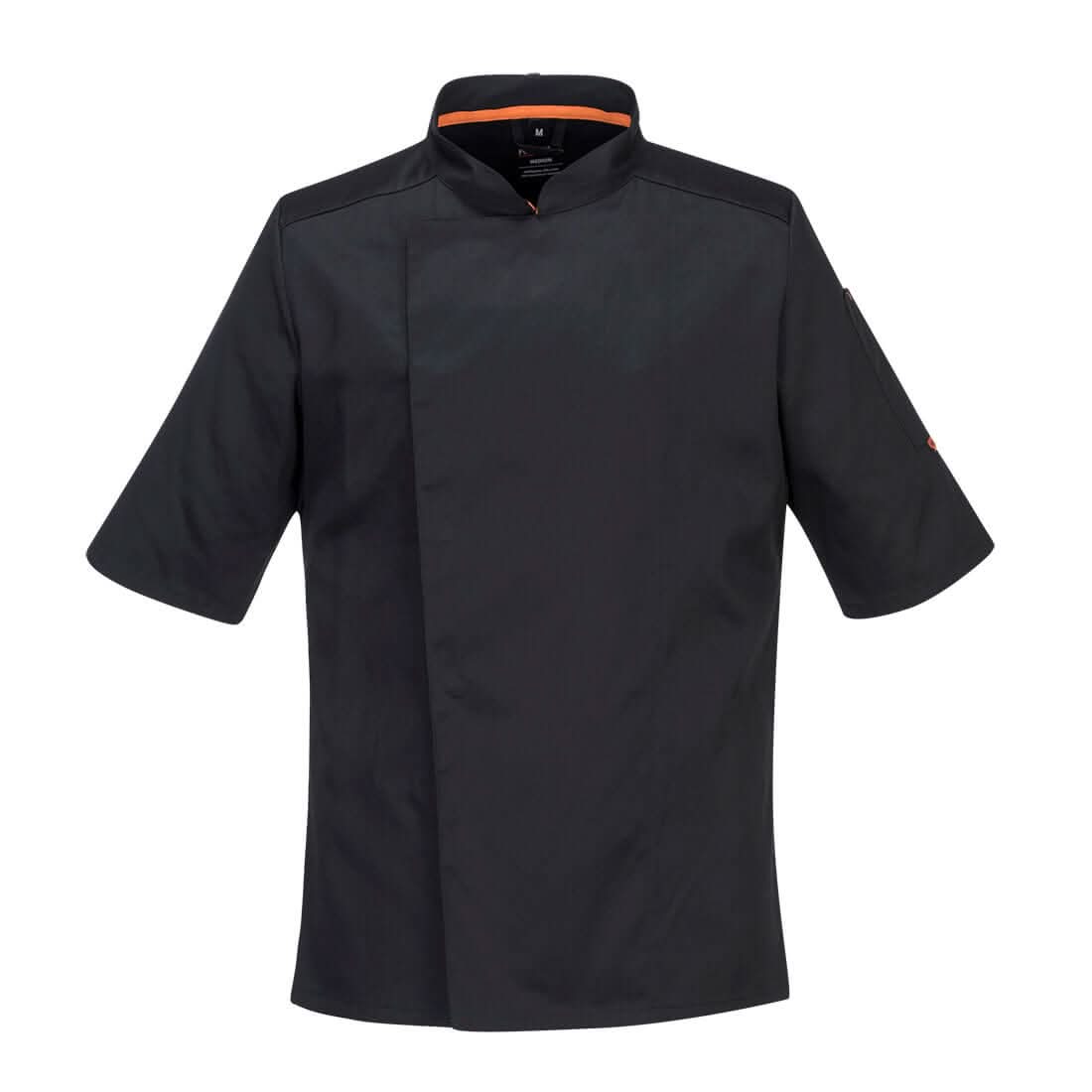 Portwest ChefS Meshair Pro Stretch Jacket SS C746 - Black - Customisable Jacket