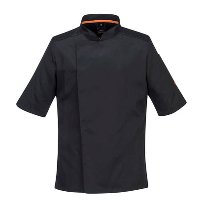 Portwest ChefS Meshair Pro Stretch Jacket SS C746 - Black - Customisable Jacket