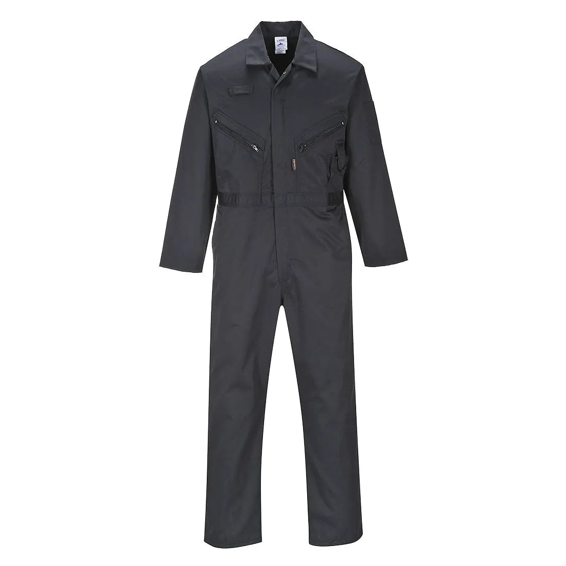 Liverpool Zip Coverall C813 - Black - Customisable Coveralls