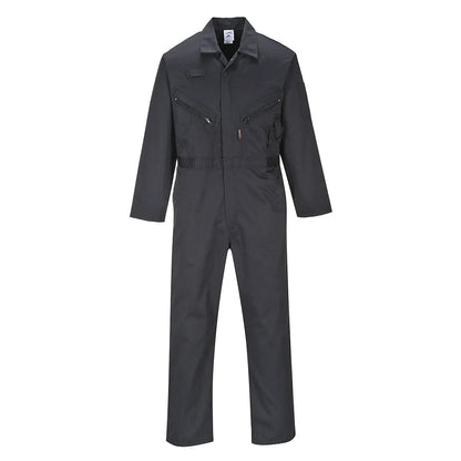 Liverpool Zip Coverall C813 - Black - Customisable Coveralls