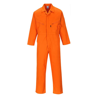 Liverpool Zip Coverall C813 - Orange - Customisable Coveralls
