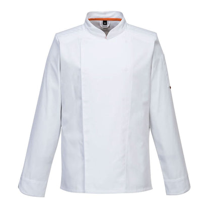 Portwest ChefS Meshair Pro Jacket LS C838 - White - Customisable Jacket