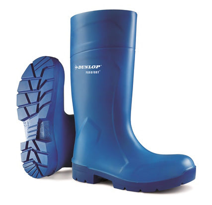 Dunlop Purofort Multigrip Safety Wellingtons - Blue - Customisable Wellingtons