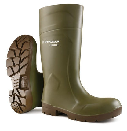Dunlop Purofort Multigrip Safety Wellingtons - Green - Customisable Wellingtons