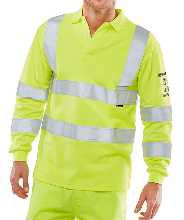 Beeswift Arc Compliant Hi Vis Polo Shirt - Saturn Yellow - Customisable Polo Shirts