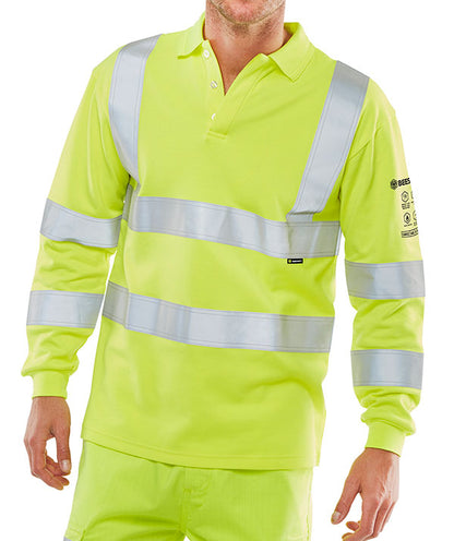 Beeswift Arc Compliant Hi Vis Polo Shirt - Saturn Yellow - Customisable Polo Shirts
