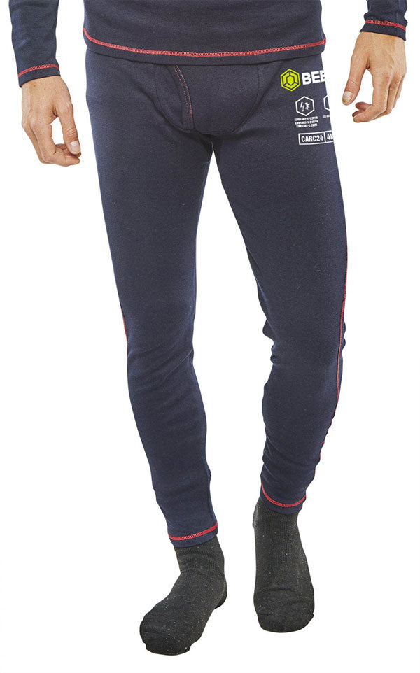 Beeswift Arc Compliant Under Garment Long John Trousers - Navy Blue - Customisable Trousers