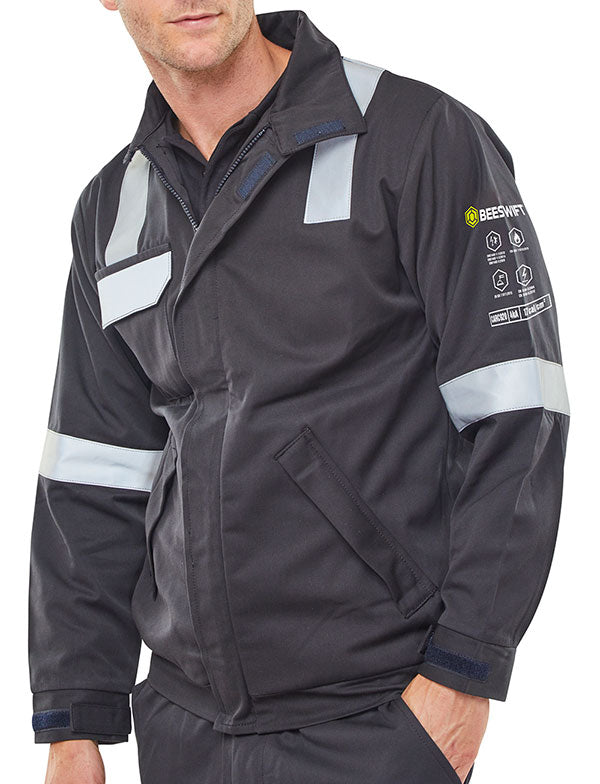 Beeswift Arc Compliant Woven Jacket - Navy Blue - Customisable Jackets