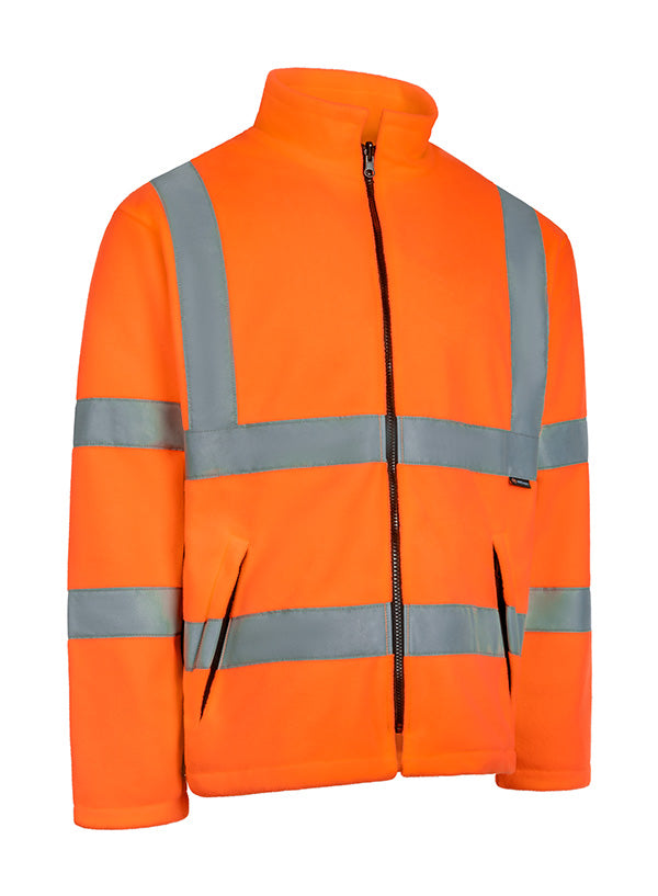 Beeswift Carnoustie Hi Vis Fleece Jacket - Orange - Customisable Fleeces