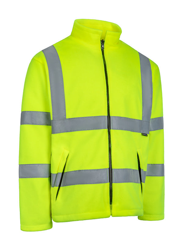Beeswift Carnoustie Hi Vis Fleece Jacket - Saturn Yellow - Customisable Fleeces