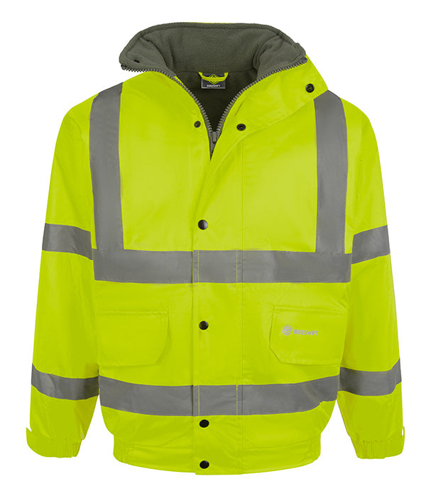 Beeswift Hi Vis Fleece Lined Bomber Jacket - - Customisable Bomber Jackets