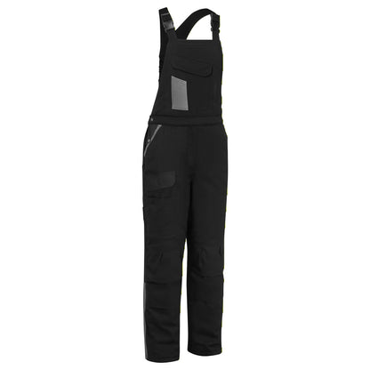Wx1 Two Tone Cotton Bib And Brace Cd112 - Black Grey - Customisable Bib &amp; Braces