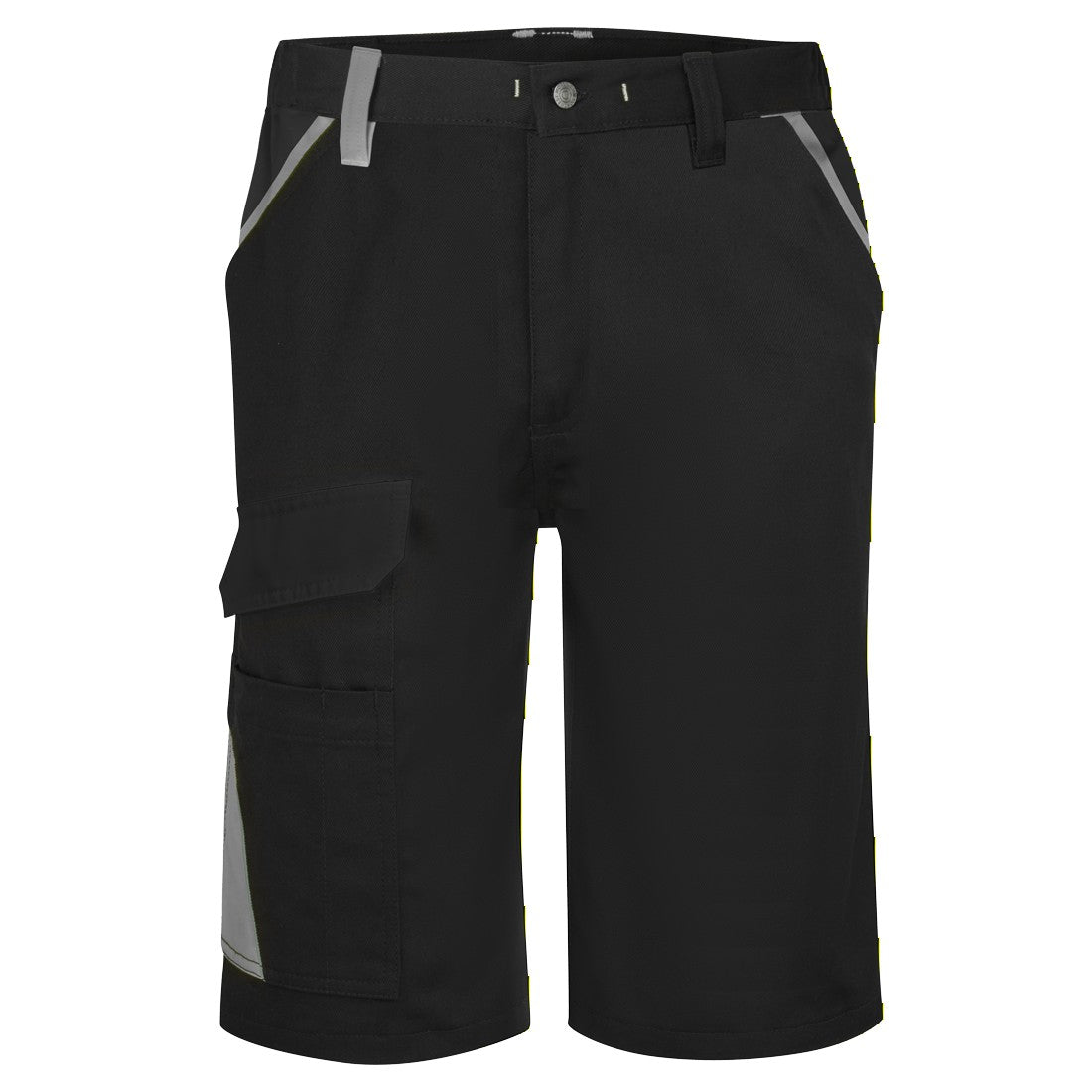 Wx1 Two Tone Cotton Shorts Cd114 - Black Grey - Customisable Shorts